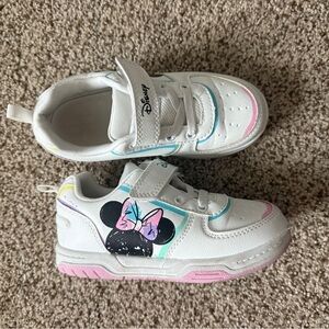 Disney Kids White and Pink Minnie Mouse Sneakers